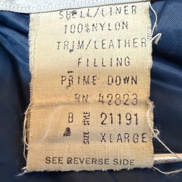 Vintage 80s Woolrich Prime Northern Down Shirt Jacket Suede Western Yoke Navy XL - Picture 8 of 14